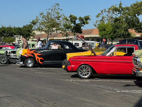 parked cars in the show
